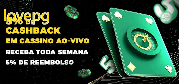 Promoções do cassino ao Vivo lovepg